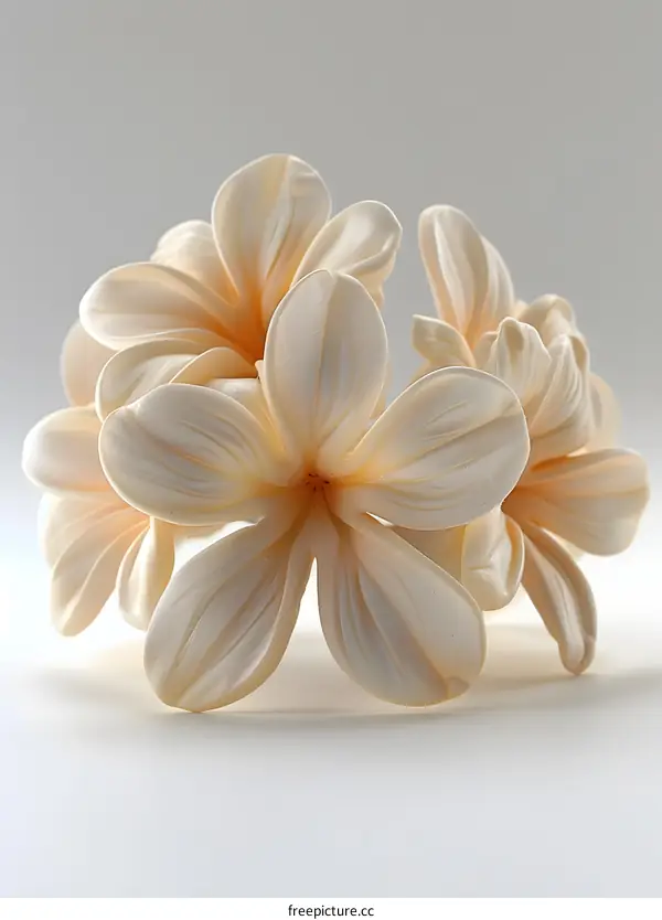 Close Up of Soft Creamy White Flowers