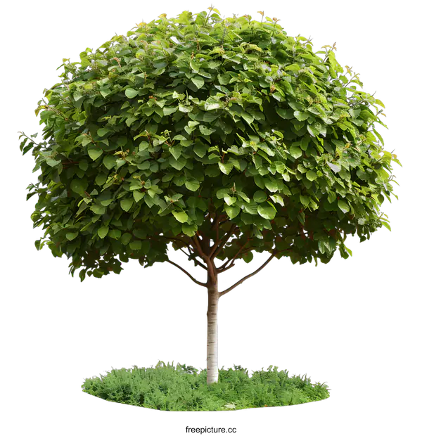 [Transparent Background PNG]Green Tree Isolated on White Background