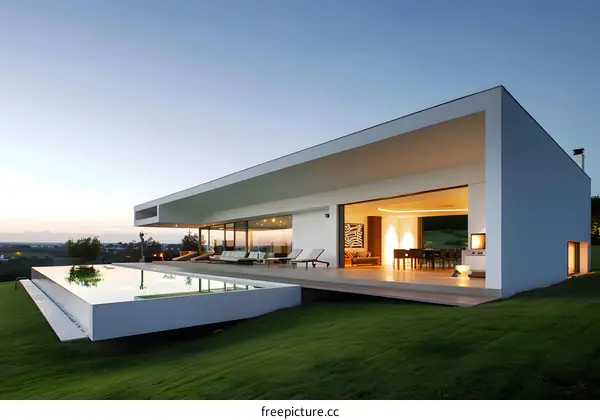 Modern Minimalist Home With Infinity Pool