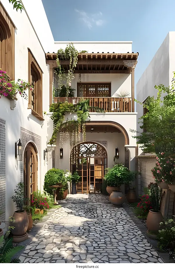 Traditional Moroccan Courtyard House