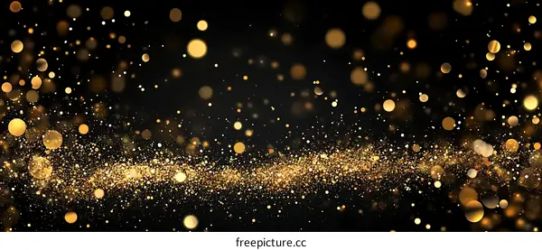 Golden Glitter Abstract Background