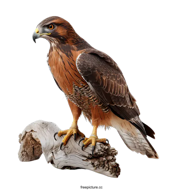 [Transparent Background PNG]Hawk on a Branch