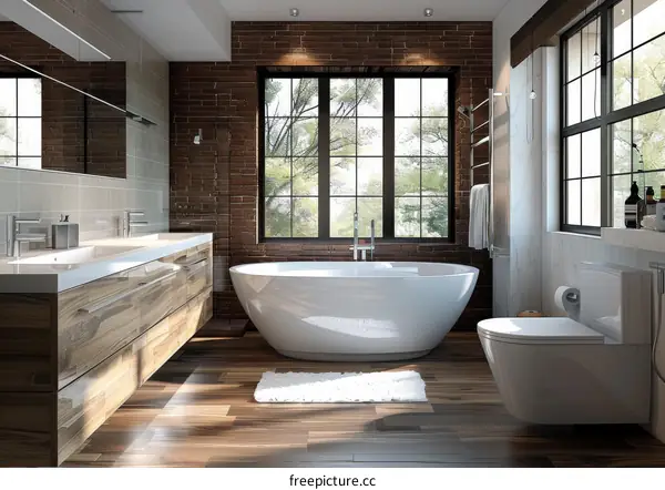Modern Industrial Style Bathroom Interior Design