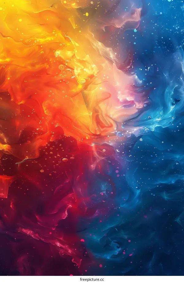 Abstract Colorful Flowing Mix Art