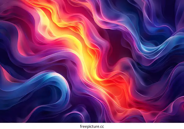 Wavy gradient abstract background