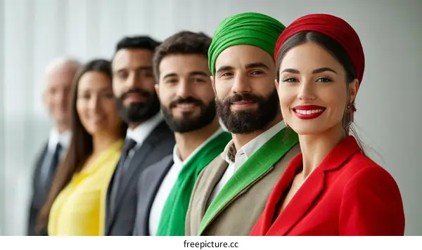 Diverse Group Smiling Professionally