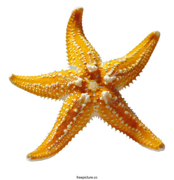 [Transparent Background PNG]Vibrant Yellow Starfish