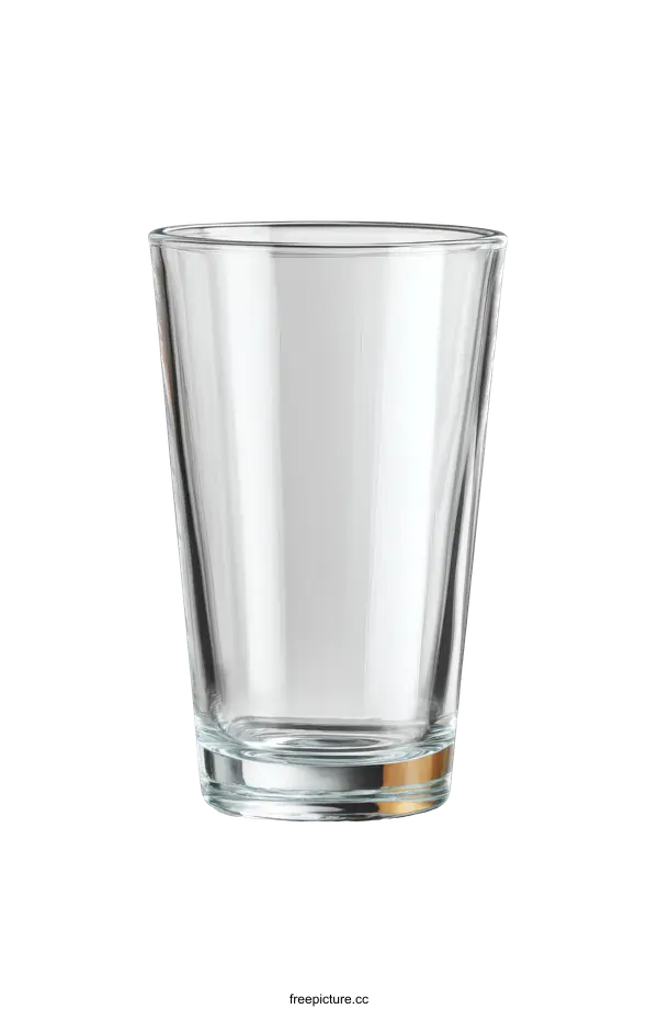 [Transparent Background PNG]Empty Clear Glass Drinking Glass