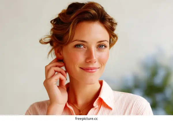 Smiling Woman Portrait Close Up