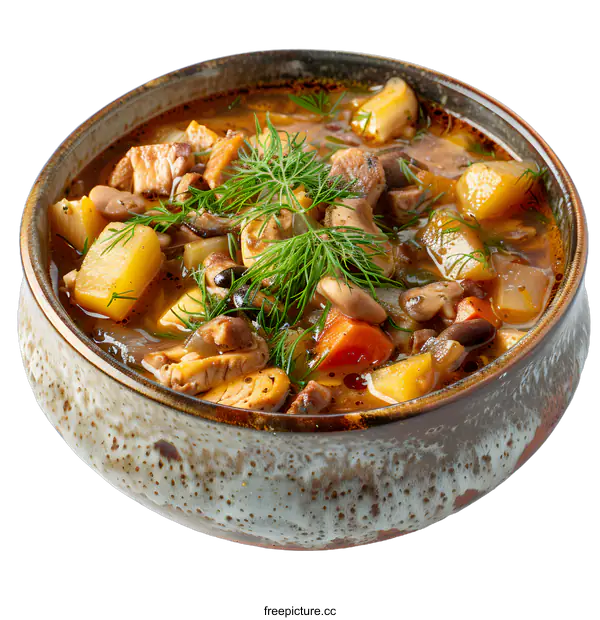 [Transparent Background PNG]A delicious and nutritious bowl of soup