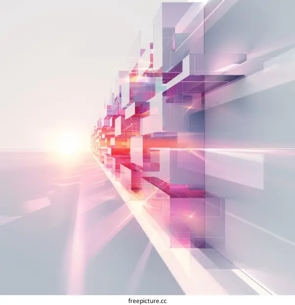 Futuristic Cityscape with Glowing Neon Lights