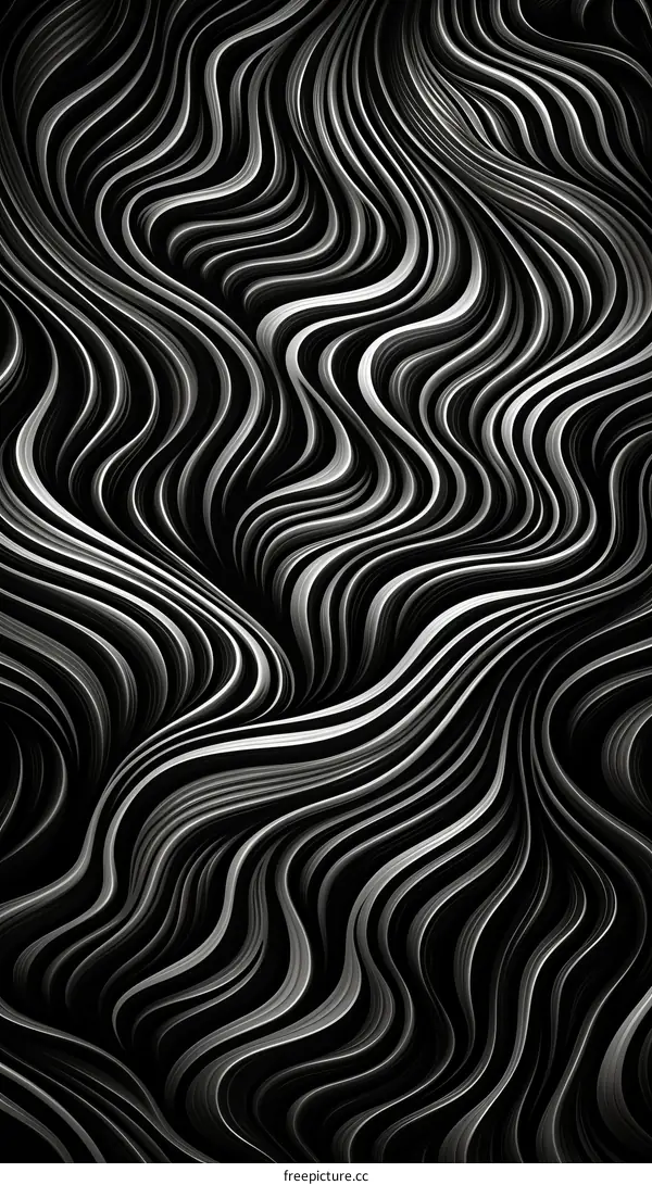 Black and white wave pattern