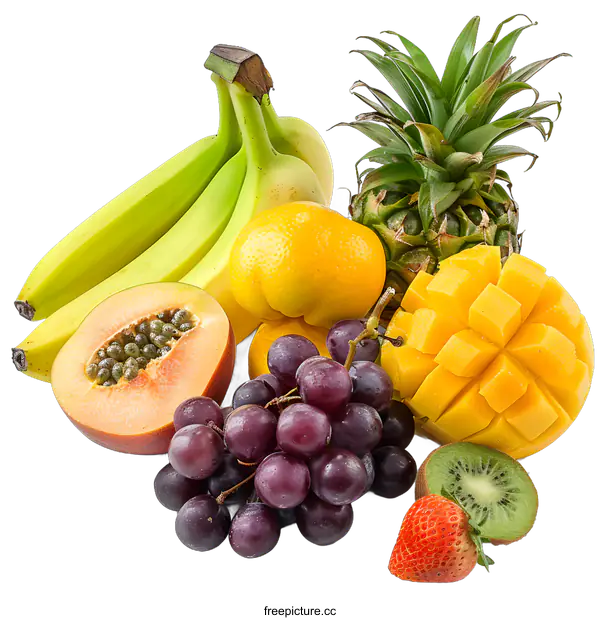 [Transparent Background PNG]Fresh Fruit Assortment With transparent background