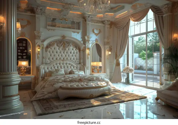 Luxury Bedroom Interior Design Illustration