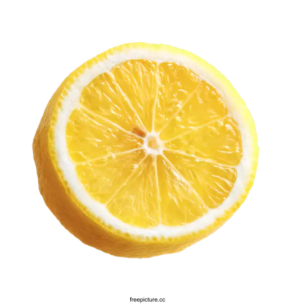 [Transparent Background PNG]Close up of a Lemon Slice