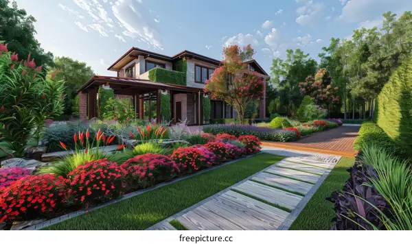 Large Family House with Extensive Landscaping