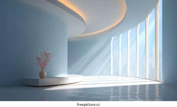 Modern Light-Filled Interior Design Illustration