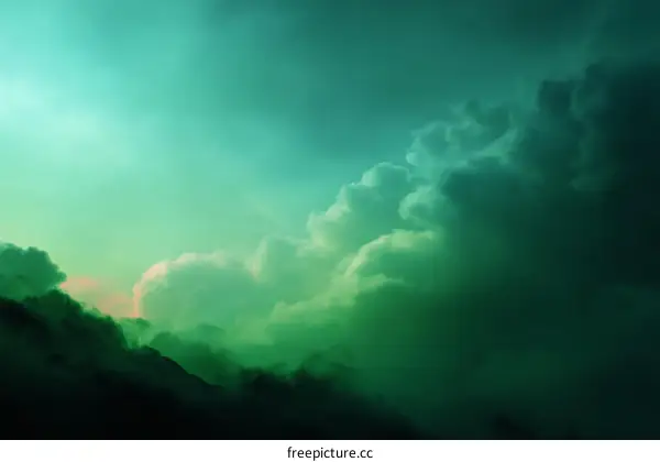 Stunningly Colorful Cloudscape at Sunrise or Sunset