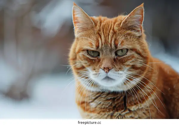 Portrait of a ginger cat