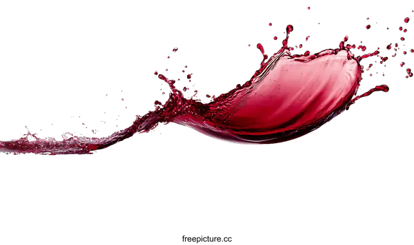 [Transparent Background PNG]Red Wine Splash Art Photography
