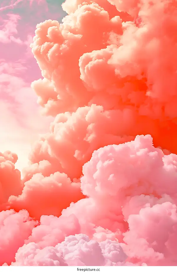 Pink and Orange Clouds in the Sky