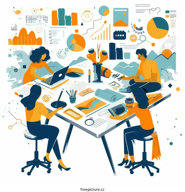 A group of people working together on a project