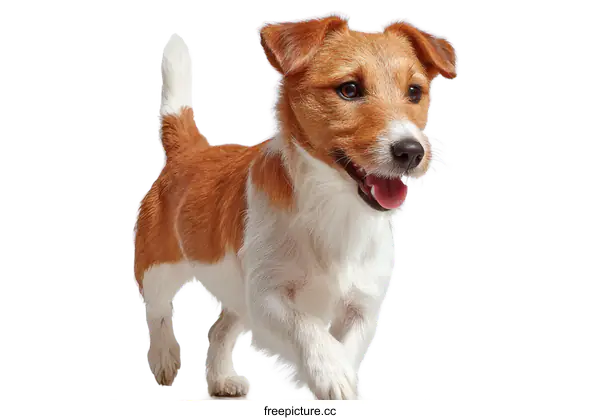 [Transparent Background PNG]Jack Russell Terrier Dog Portrait on White Background