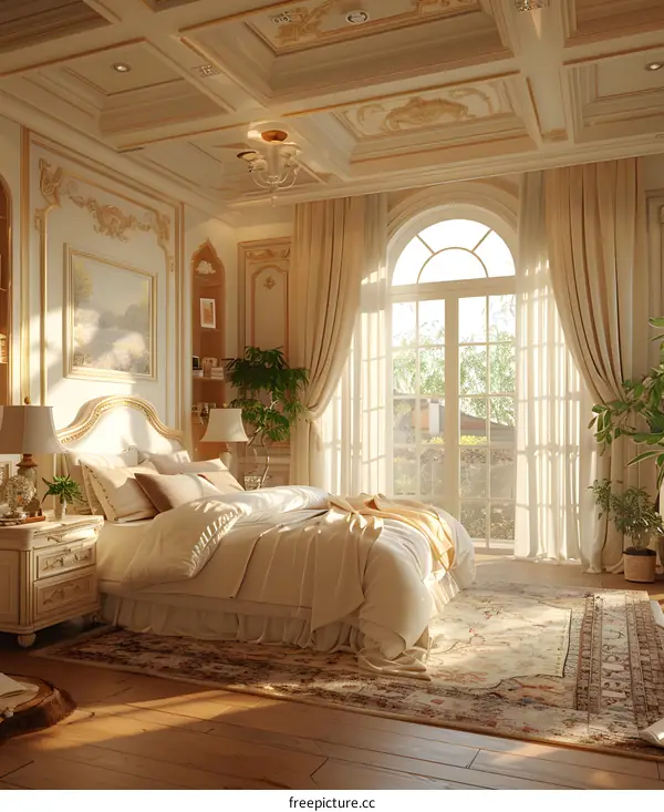 European-style luxury bedroom