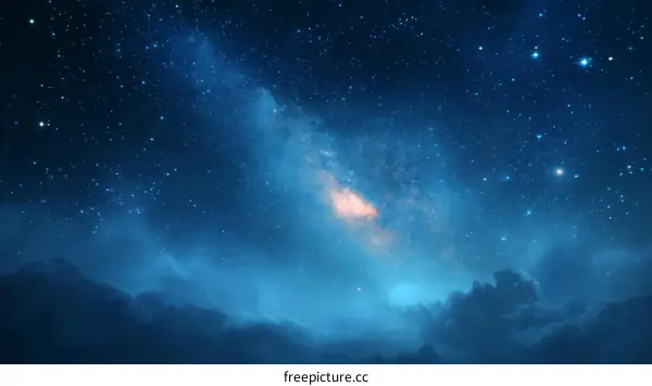 Night Sky Full of Stars and Nebula