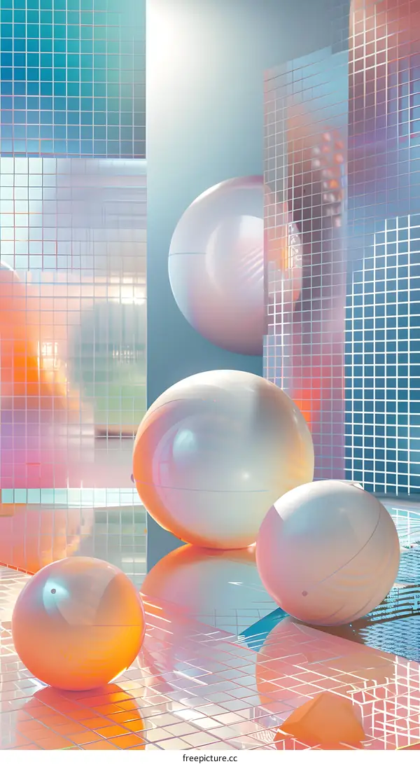 Abstract 3D Rendered Geometric Shapes