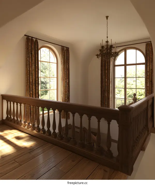 Wooden Handrail and Staircase Interior Design