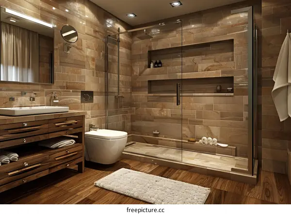 A modern bathroom