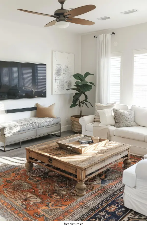 Modern & Traditional Living Room Design with Bright, Airy Atmosphere