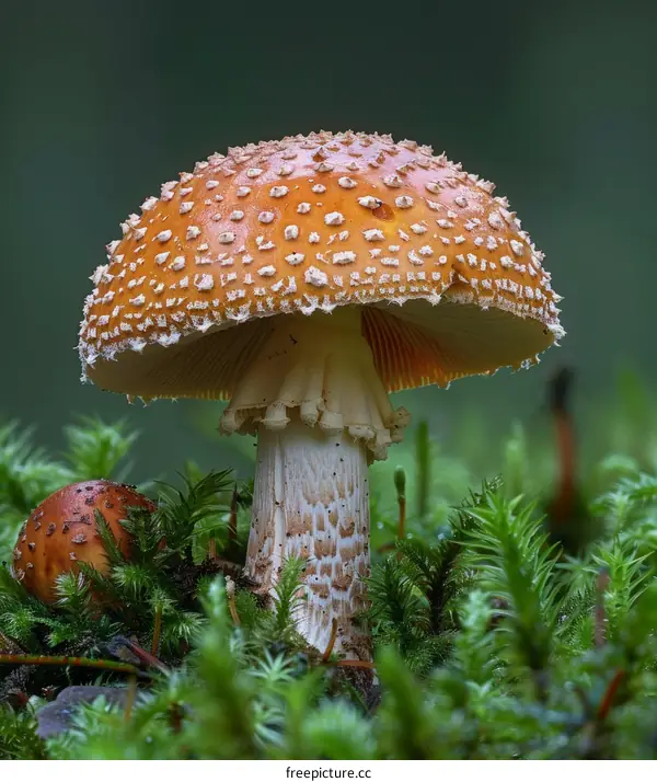 Giant Orange Mushroom with White Spots