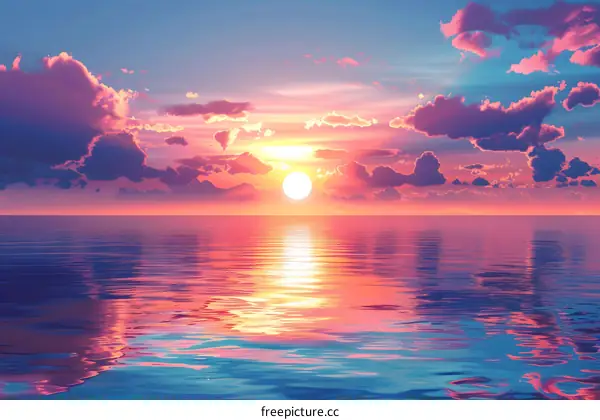 Beautiful sea view at sunset