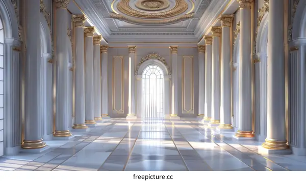 Grand Palace Hall Interior Design Illustration