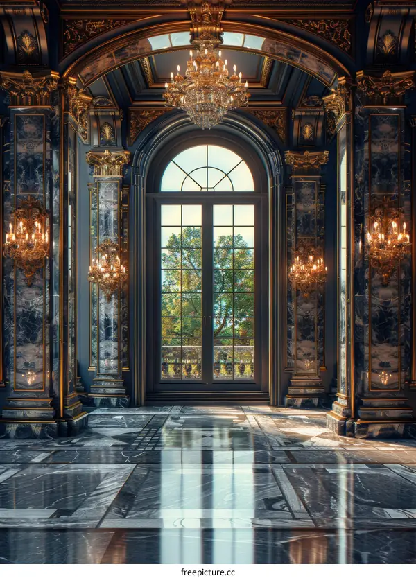Grand Baroque Palace Hall Interior Design