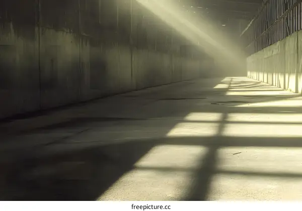 Light Beam Through Concrete Walls