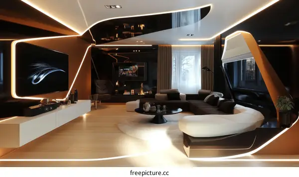Futuristic Modern Living Room Design