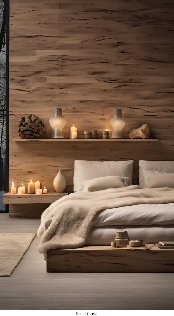 Wood Plank Wall Bedroom