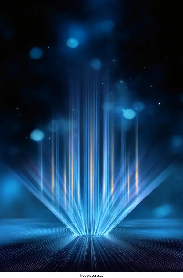 Abstract Futuristic Light Beam Scene