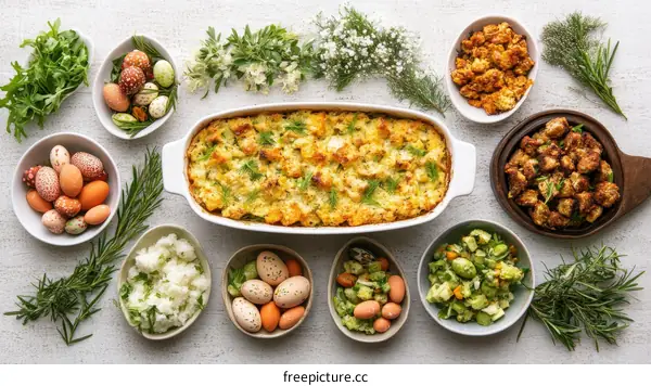 Easter Festive Dish Variety