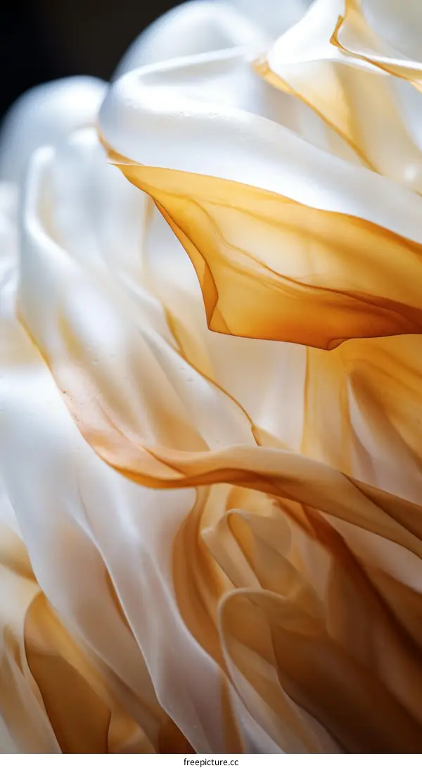 Close-up of White and Brown Fabric