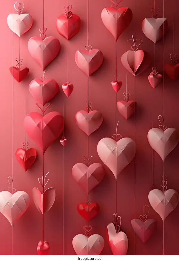 Origami Hearts for Valentine's Day