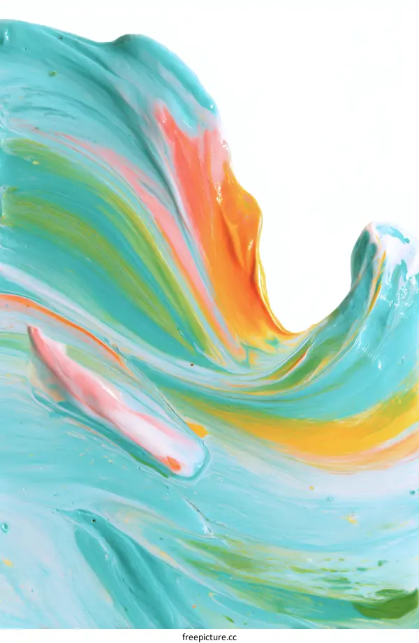 Abstract Colorful Paint Swirls