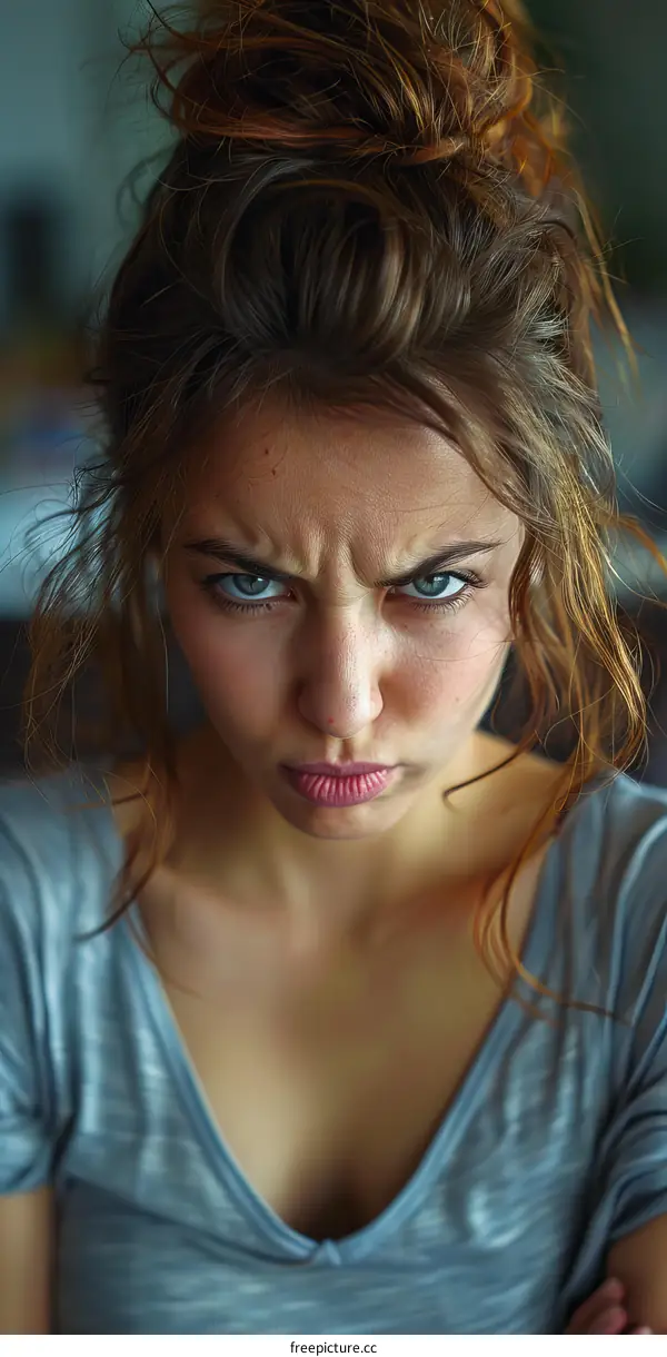 Close Up Portrait of a Caucasian Woman