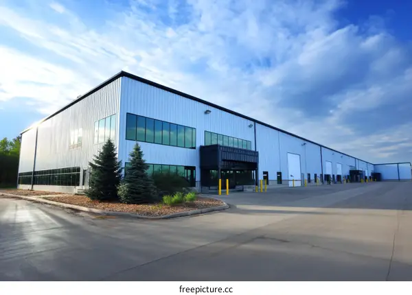 Modern Industrial Warehouse Building Exterior