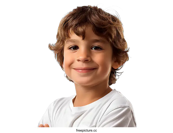 [Transparent Background PNG]Portrait of a Smiling Young Boy