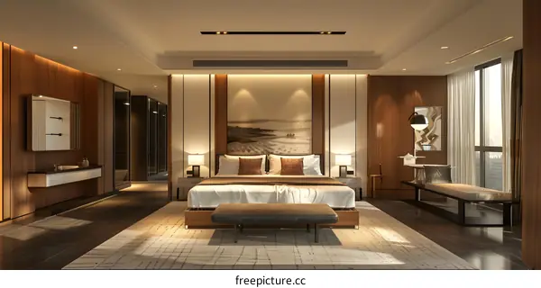 Luxury hotel bedroom