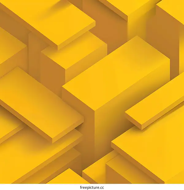 Abstract Yellow Geometric Shapes Background